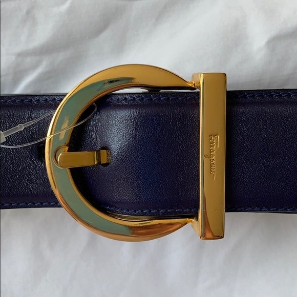 Belt, Salvatore Ferragamo, NWOT, purplish blue - Picture 6 of 7